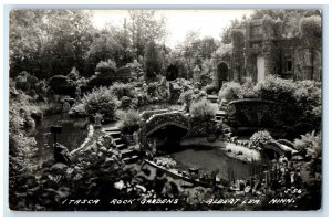 1947 Itasca Rock Gardens Albert Lea Minnesota MN RPPC Photo Vintage Postcard