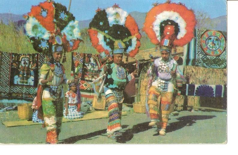 Postal 035800 : Indios vestidos de plumas en Oaxaca (Mexico)