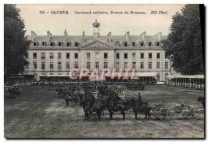 Old Postcard Horse Equestrian Saumur Carrousel military flag Discount