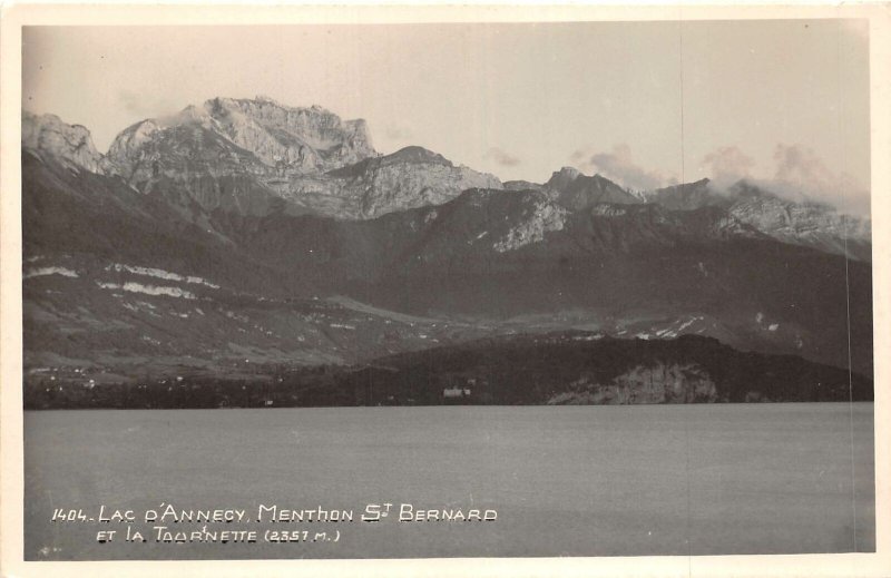 Lot 67 lac d annecy menthon st bernard et la tournette real photo france
