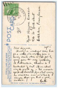 1938 Typical Cape Cod Scene Massachusetts MA, Boat Shore View Vintage Postcard 