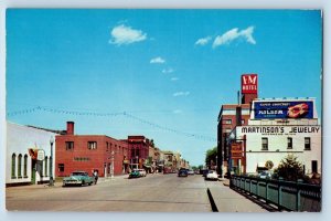 Moorhead Minnesota Postcard Centre Avenue West Exterior Building c1960 Vintage