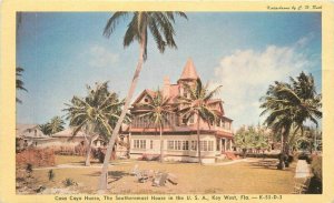 Florida Key West Casa Cayo Hueso The Southermost House  Postcard 22-1699