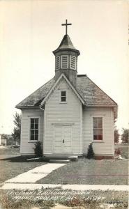 1940s St John's Episcopal Church Mt Prospect Illinios RPPC Real Photo 5651Cook