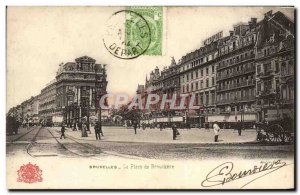 Old Postcard Brussels Place De Brouckere