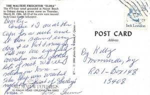 Maltese Freighter Eldia Ship Postal Used Unknown 