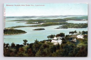 View From Gibbs Hill Lighthouse Cross Bay Bermuda UNP DB Postcard F19