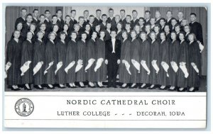 1951 Nordic Cathedral Choir Luther College Poses Decorah Iowa Vintage Postcard