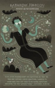 Katherine Johnson Physicist Mathematician Science Portrait Postcard