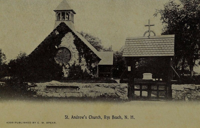 Circa 1910 St. Andrew's Church, Rye Beach, N. H. Postcard P55