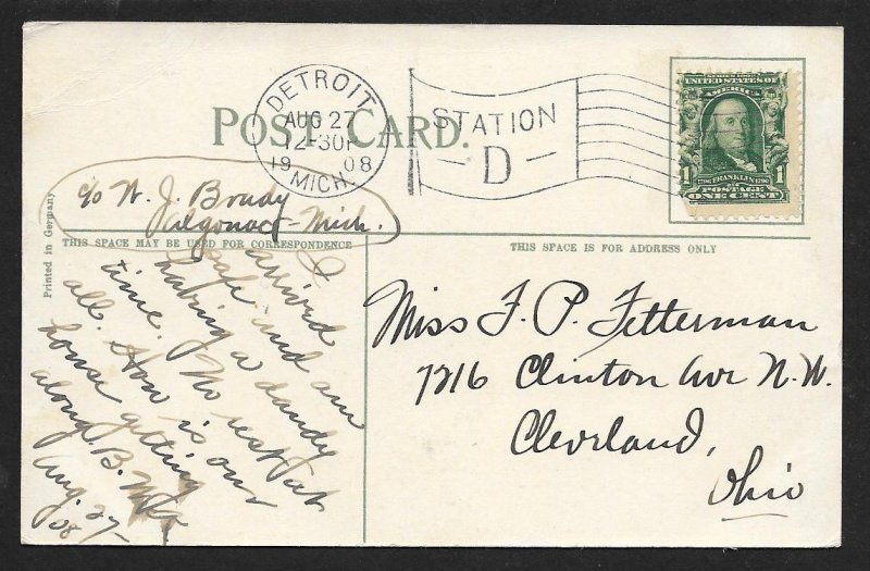 Majestic Building Detroit MI Used c1908