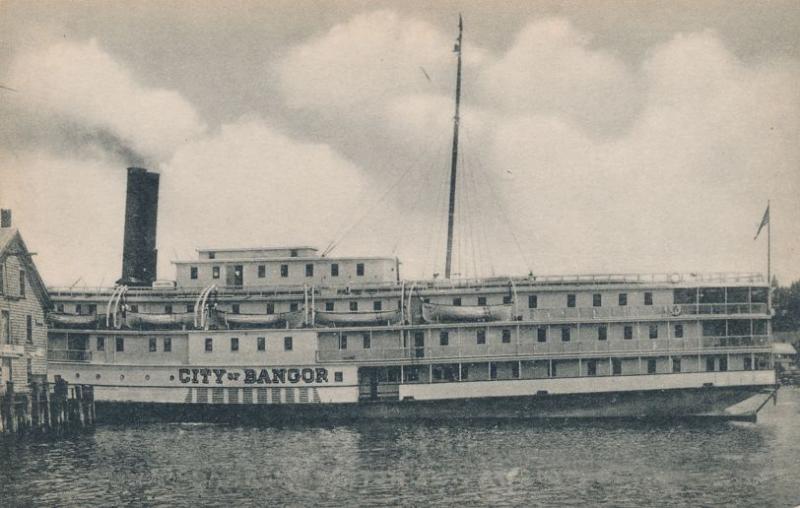 City of Bangor Steamer at Poole's Dock - 1926 - Boothbay Harbor, Maine