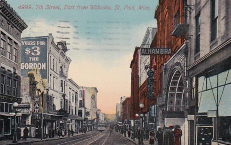 Minnesota St Paul 7th Street Looking East From Wabash 1939