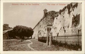 Havana Cuba The Moat of Cabanas c1920s-30s Real Photo Postcard