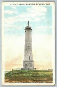 Duxbury Massachusetts~Miles Standish Monument~Didn't Expect This~1923 Postcard