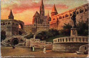 Hungary Budapest Reszlet a Halaszbastyarol Vintage Postcard C106