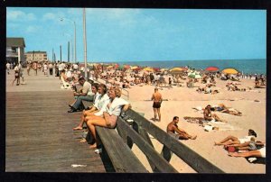 Delaware REHOBOTH BEACH Strolling Boardwalk Rehoboth Avenue Greetings Chrome