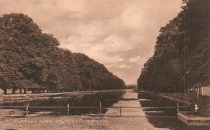 Vintage Postcard 1908 The Long Water Hampton Court Palace Wilderness Park London