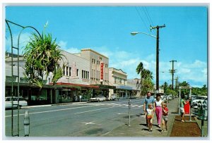 c1960 Crescent City Exterior Building Road Hilo Hawaii Vintage Antique Postcard