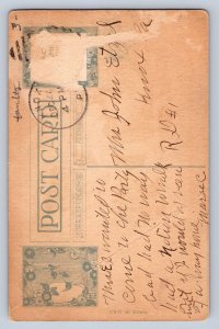 K9/ Santa Claus Christmas Postcard c1910 Stocking Toys Tree 44