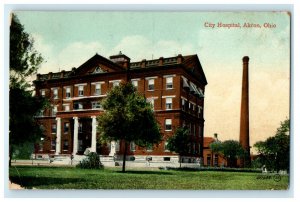 1909 Kent OH City Hospital, Akron Ohio OH Antique Posted Postcard