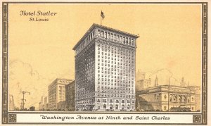 Vintage Postcard 1900's Hotel Statler Building St. Louis Missouri MO