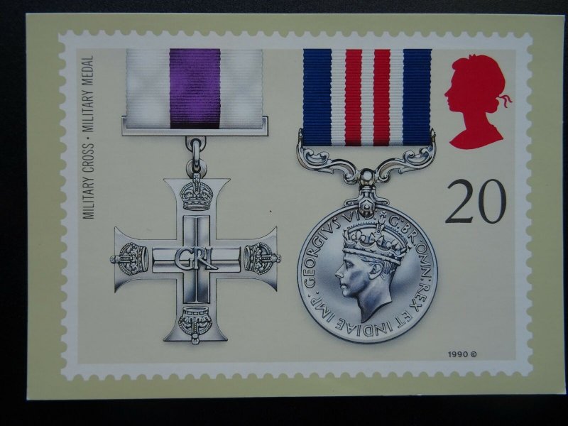 GALLANTRY MILITARY CROSS & MEDAL c1990 PHQ 129(c) 09/90 Royal Mail