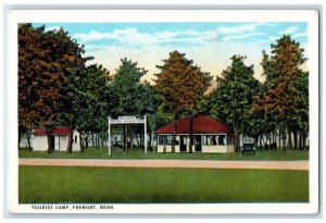 c1940's Tourist Camp Entrance Trees Scene Fremont Nebraska NE Unposted Postcard