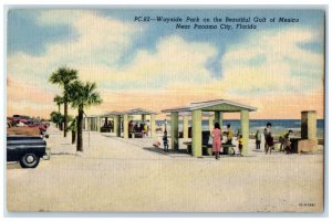 c1940 Wayside Park Beautiful Gulf Mexico Exterior Panama City Florida Postcard