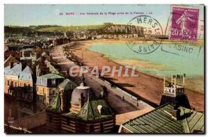 Old Postcard Crotoy General view of the beach from the cliff taking