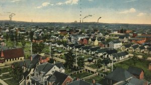 1914 Hammond Indiana Postcard Birds Eye Aerial View Early