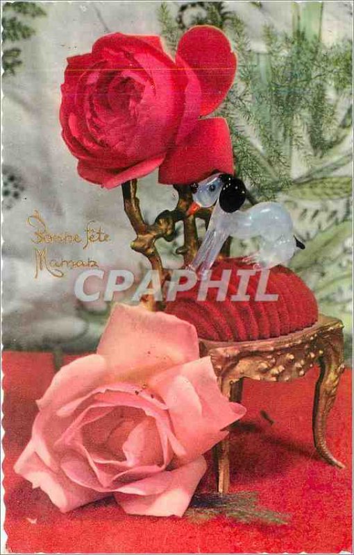 Old Postcard Bonne Fete Flowers