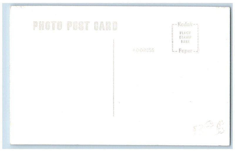 Lisbon North Dakota ND Postcard RPPC Photo Post Office Building c1950's Vintage
