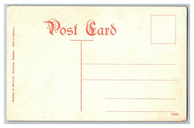 Postcard College Of Emporia Anderson Memorial Library KS Vtg. Standard View Card