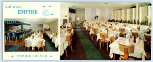 ST. PETERSBURG BEACH, Florida FL ~ GULF WINDS EMPIRE ROOM 1963 ~ 3½x9 Postcard