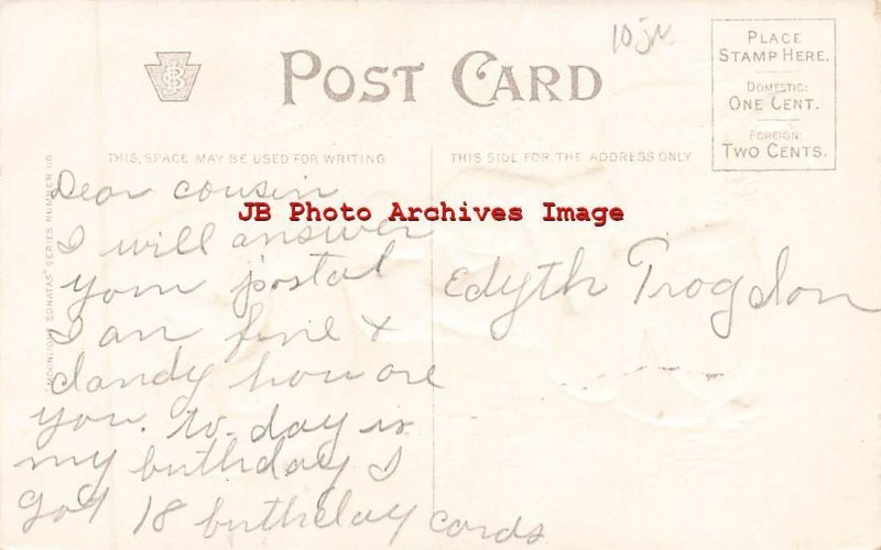 Romance, Frog & Full Moon Face Watching a Young Couple Kissing 