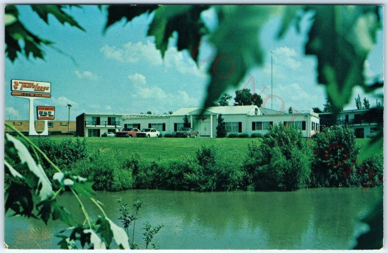 c1950s Iowa City, IA Travelodge US Hwy 6 West Chrome Photo Romney Hotel Vtg A144