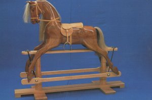 Brazillian Mahogany Rocking Horse Yorkshire Shop Postcard