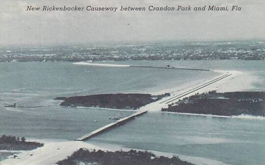 Florida Miami New Rickenbacker Causeway Between Crandin Park And Miami