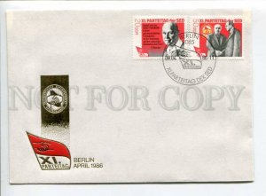 291207 EAST GERMANY GDR 1986 Berlin 11th congress Communist Party cancellations