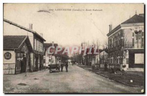 Postcard Old Labouheyre Lauds National Road