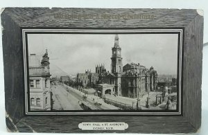 Town Hall and St Andrews Sydney New South Wales Australia Vintage Postcard 1909