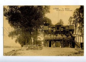 191129 BELGIUM LIEGE Meuse Union Nautique Vintage postcard