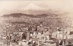 View Of Mount Hood From Portland Oregon 1945 Real Photo