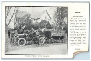 c1910's Draughon Business College Fox Hounds Car Nashville Tennessee TN Postcard