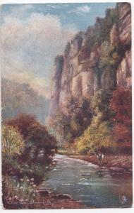 Chee Tor, Dovedale PPC Tuck Oilette No 7122, Blackpool 1904 PMK 