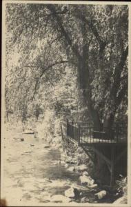 Crow's Nest on Wild Cat River - Publ in Jackson NH Real Photo Postcard c1910