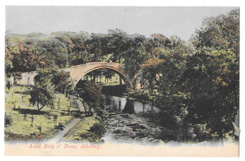 Scotland Ayr Alloway Auld Brig O' Doon GWW Postcard