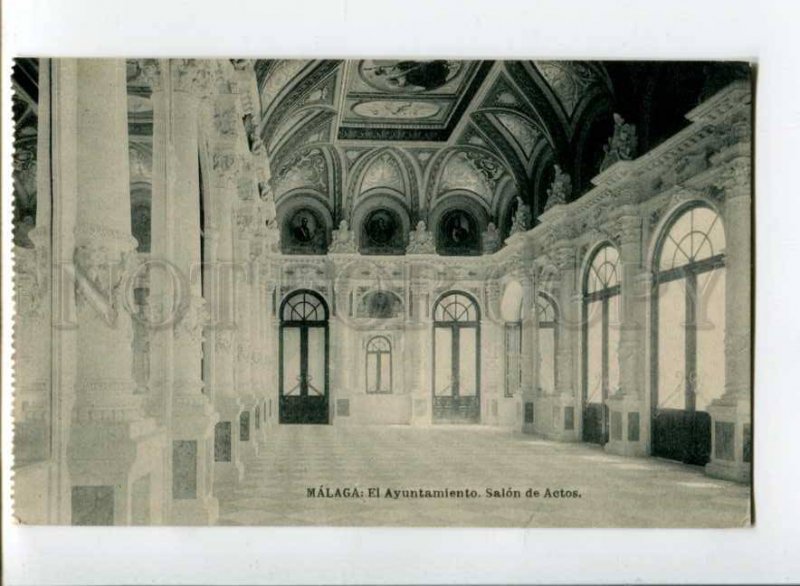 299797 SPAIN MALAGA City Hall Assembly Hall Vintage postcard