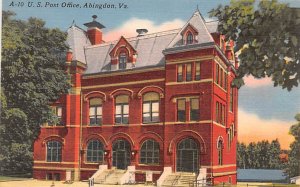 US Post Office Abingdon, Virginia, USA Unused 